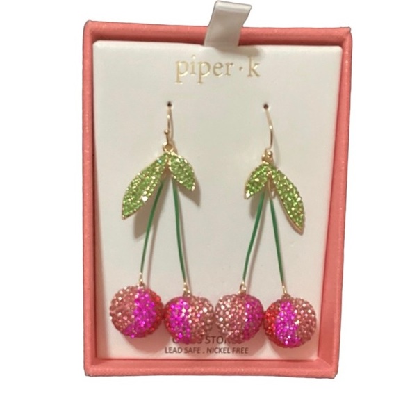 Jewelry - NWOT Piper. K glass stones earrings